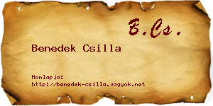 Benedek Csilla névjegykártya